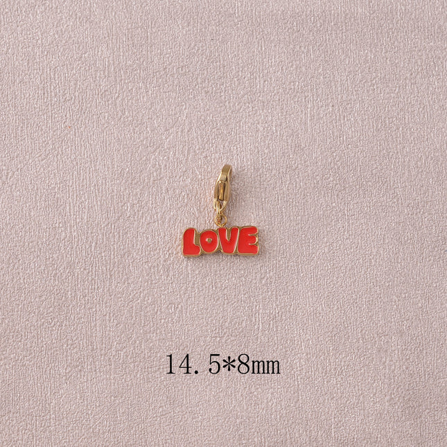 Charm - pendentif LOVE en émail