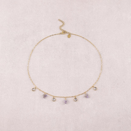 Collier - pierres naturelles et orné de cristaux Swarovski PP20