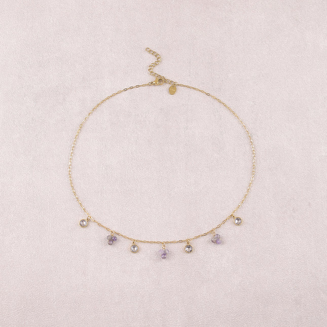 Collier - pierres naturelles et orné de cristaux Swarovski PP20
