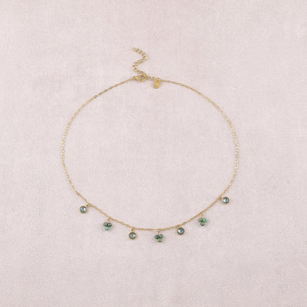 Collier - pierres naturelles et orné de cristaux Swarovski PP20