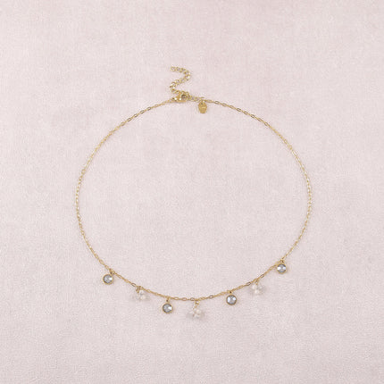 Collier - pierres naturelles et orné de cristaux Swarovski PP20