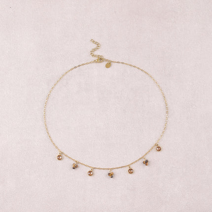 Collier - pierres naturelles et orné de cristaux Swarovski PP20
