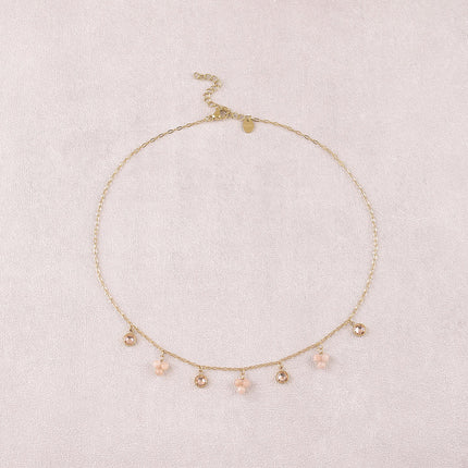 Collier - pierres naturelles et orné de cristaux Swarovski PP20