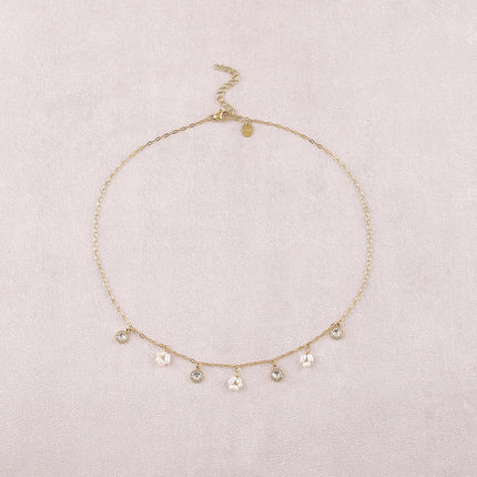 Collier - pierres naturelles et orné de cristaux Swarovski PP20
