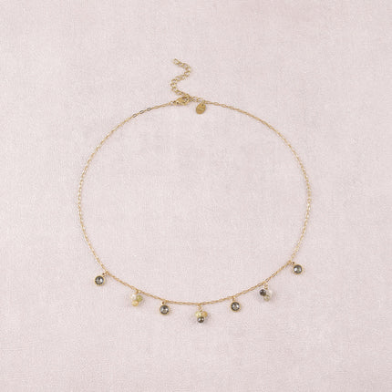 Collier - pierres naturelles et orné de cristaux Swarovski PP20