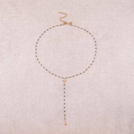 Collier Y - chaîne émaillée et deux étoiles du Nord