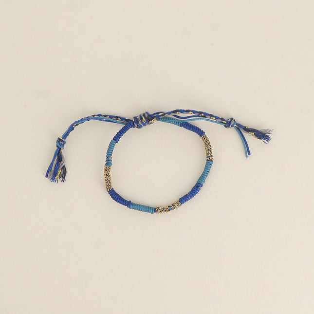 Bracelet - tissu, fermoir coulissant