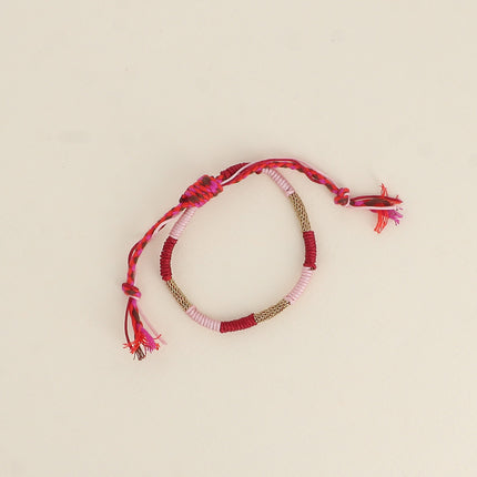 Bracelet - tissu, fermoir coulissant