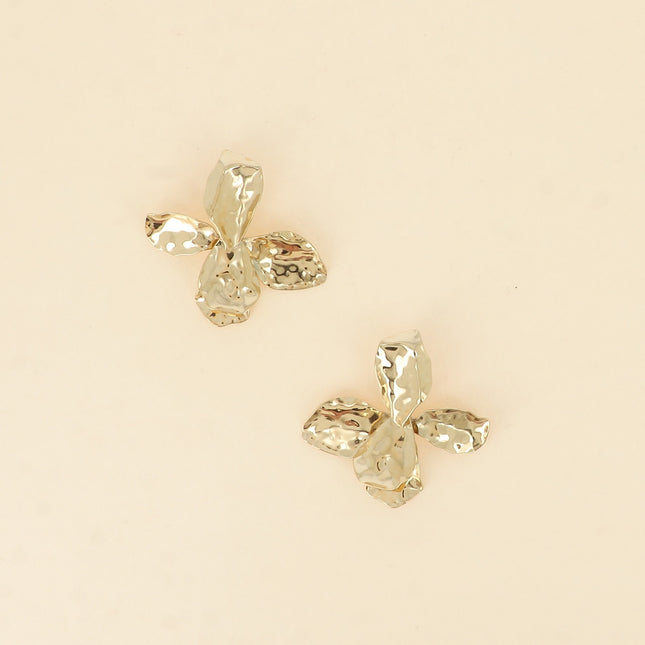 Boucles puces - grande pièce fleur martelée