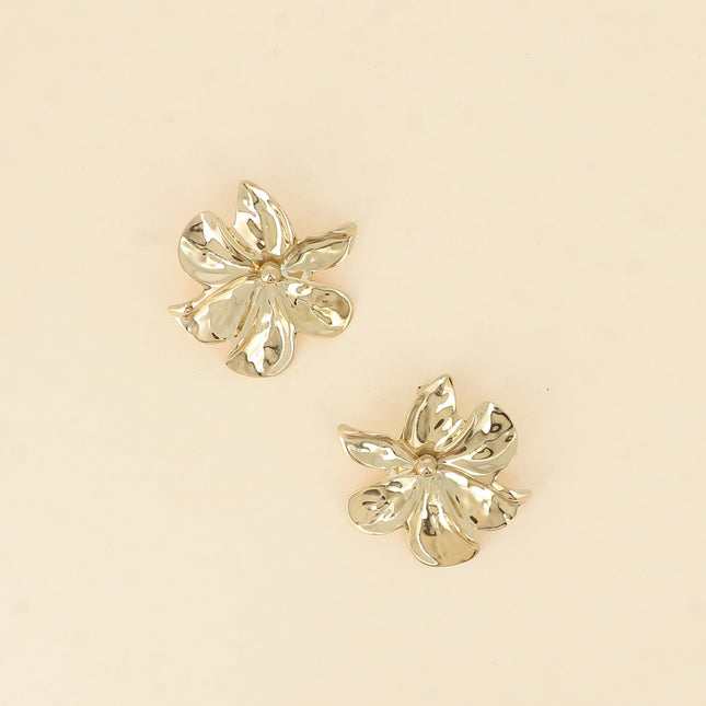 Ylène stud earrings - 53mm flower