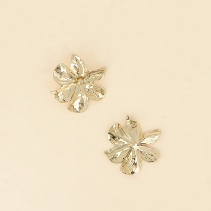 Ylène stud earrings - 53mm flower