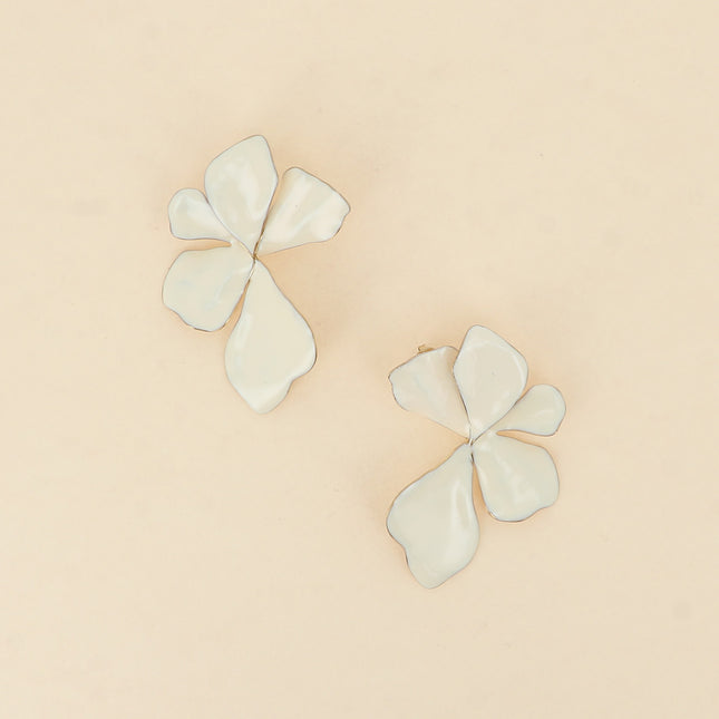 Boucles puces Elya - feuillage en émail