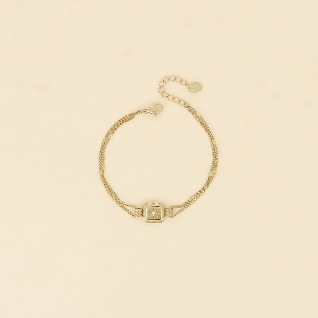 Bracelet Caliopan - carré et oxyde de zirconium