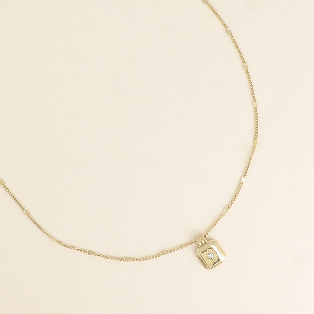 Collier Caliopan - carré et oxyde de zirconium
