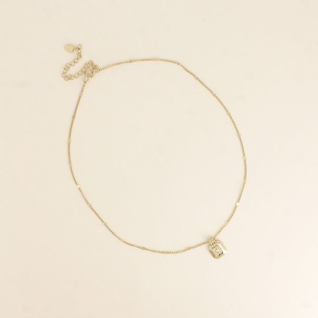 Collier Caliopan - carré et oxyde de zirconium