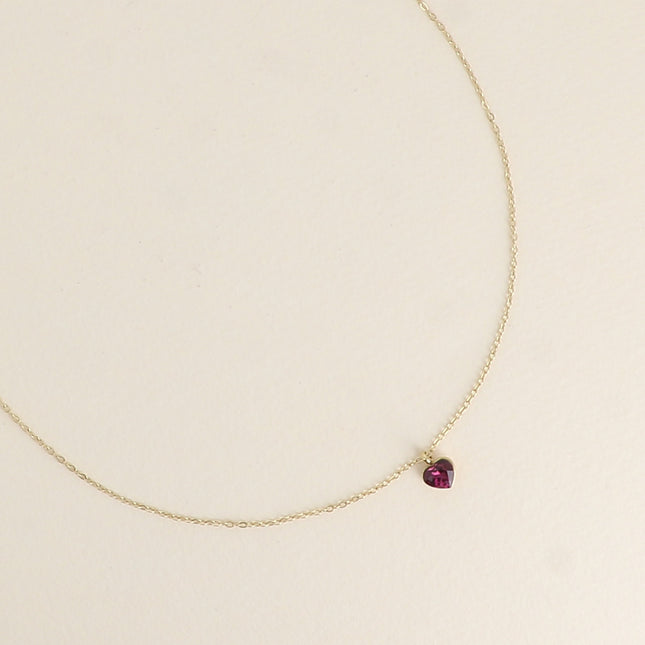 Collier - petit pendentif coeur en cristal Swarovski®