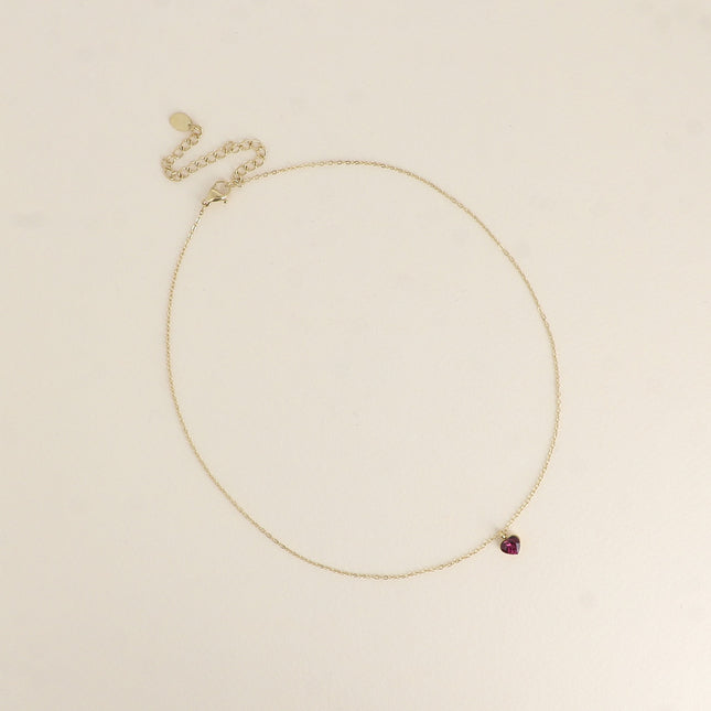 Collier - petit pendentif coeur en cristal Swarovski®