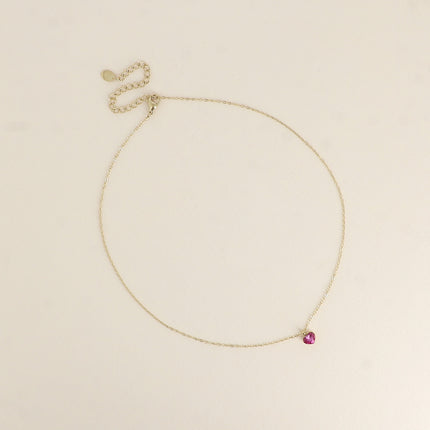 Collier - petit pendentif coeur en cristal Swarovski®