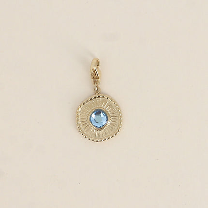 Charm Melissane - rond texturé et orné de cristaux Swarovski®