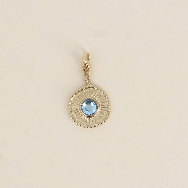 Charm Melissane - rond texturé et orné de cristaux Swarovski®