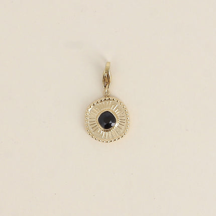 Charm Melissane - rond texturé et orné de cristaux Swarovski®