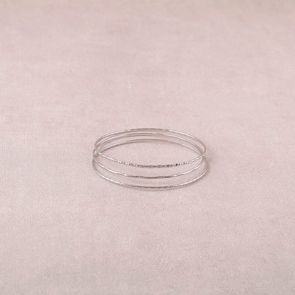 Lot de 3 joncs - simples, fins, texturés 65mm