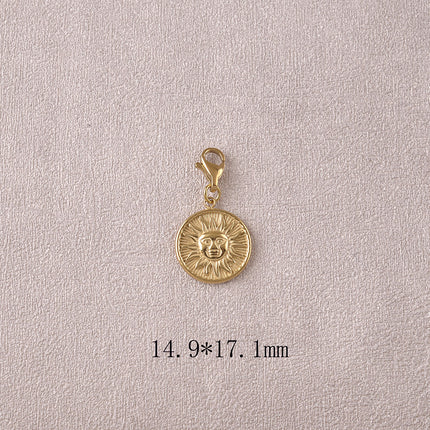 Charm - pendentif rond et soleil