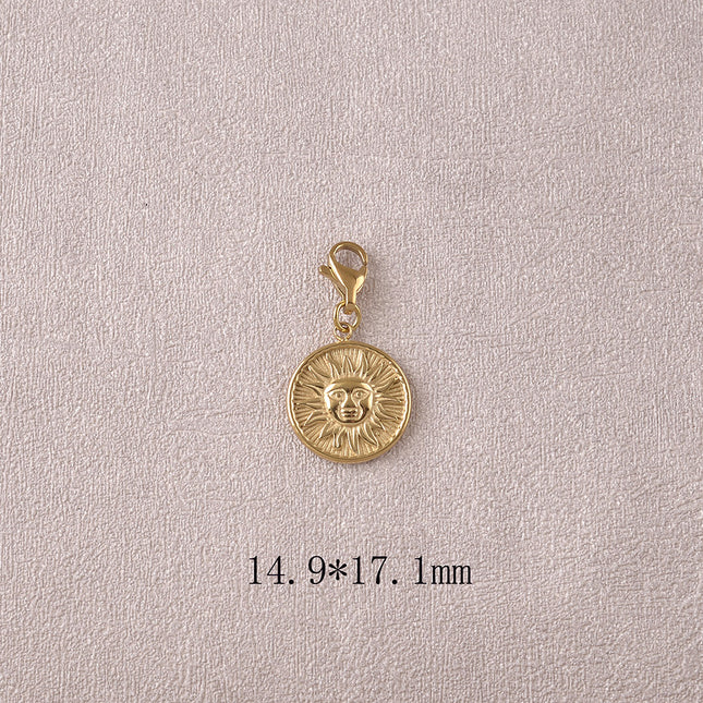 Charm - pendentif rond et soleil