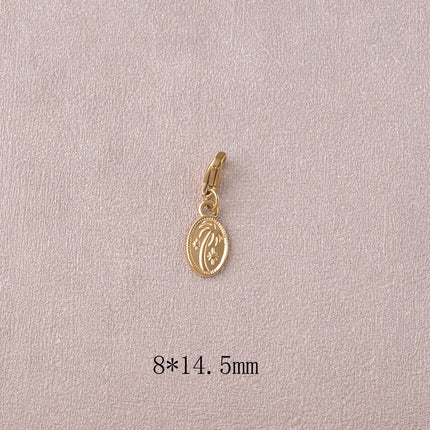 Charm - médaillon ovale et palmier