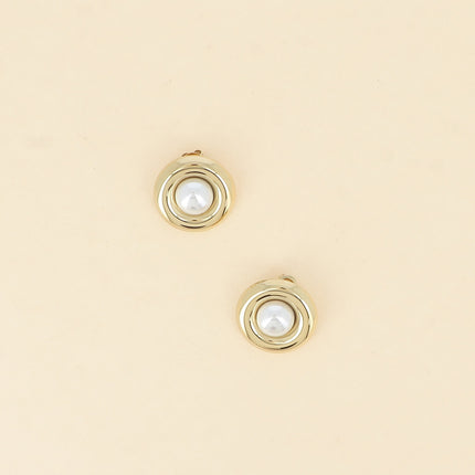 Boucles puces - pièce ronde et boule en résine