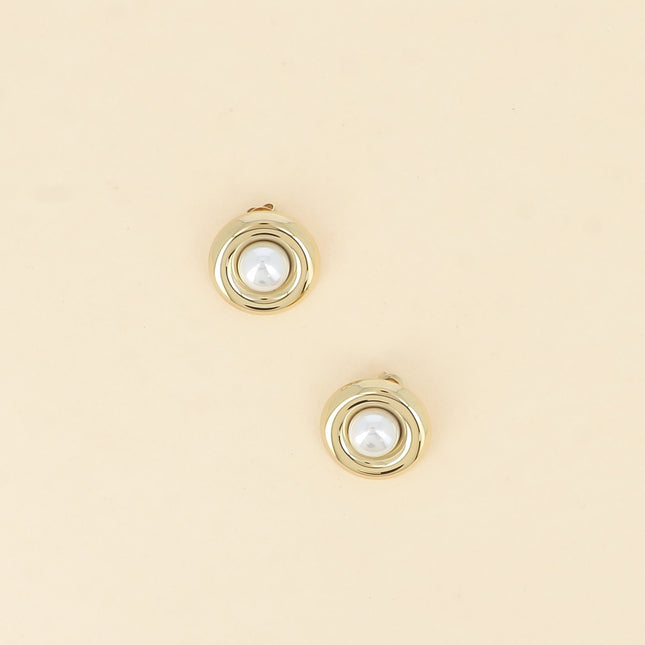 Boucles puces - pièce ronde et boule en résine