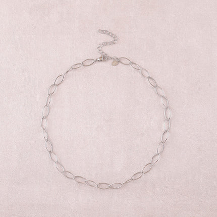 Collier - maille aux anneaux ovales