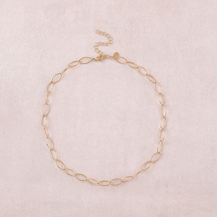 Collier - maille aux anneaux ovales