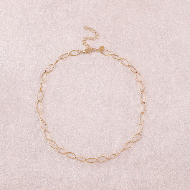 Collier - maille aux anneaux ovales
