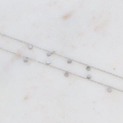 Bracelet - 2 rangs, pastilles rondes