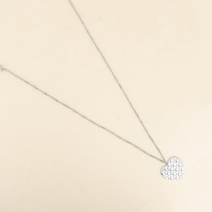 Necklace - curb chain, alternating, freshwater pearls, textured heart