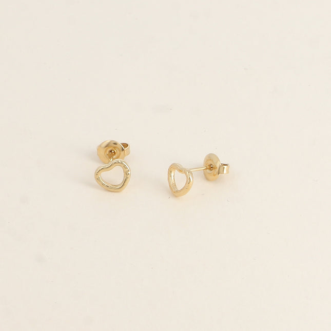 Boucles puces - petit coeur ajouré
