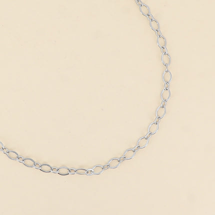 Collier - maille alternée de maillons striées