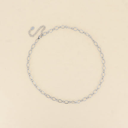 Collier - maille alternée de maillons striées