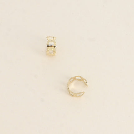 Earcuff - forme maille ajourée et striée