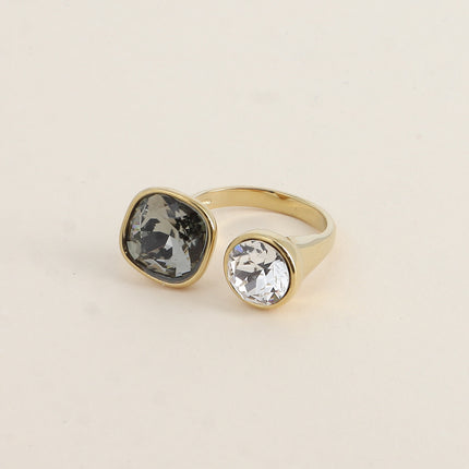 Bague ouverte - ornée de cristaux Swarovski® 10mm et SS39