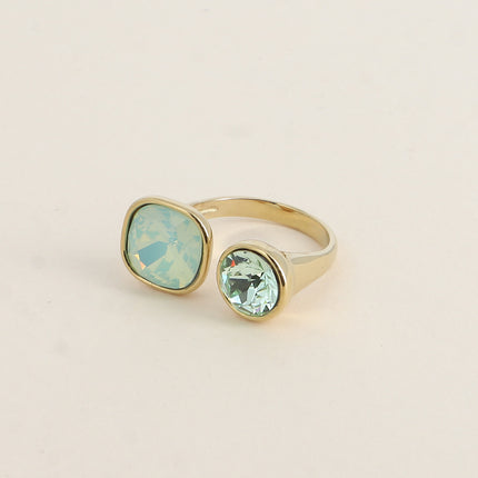 Bague ouverte - ornée de cristaux Swarovski® 10mm et SS39