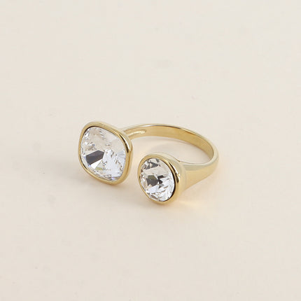Bague ouverte - ornée de cristaux Swarovski® 10mm et SS39