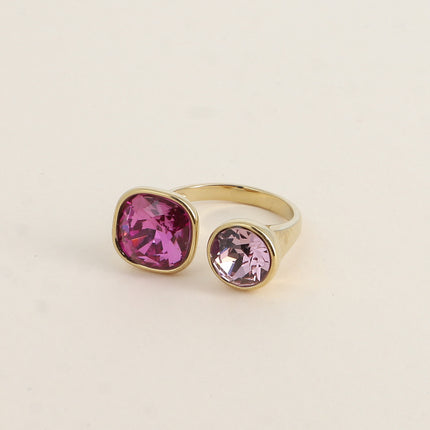 Bague ouverte - ornée de cristaux Swarovski® 10mm et SS39