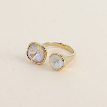 Bague ouverte - ornée de cristaux Swarovski® 10mm et SS39