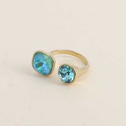 Bague ouverte - ornée de cristaux Swarovski® 10mm et SS39