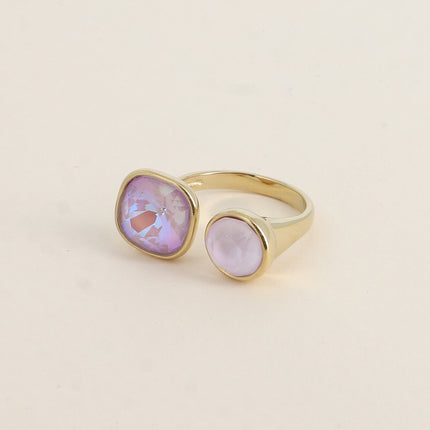 Bague ouverte - ornée de cristaux Swarovski® 10mm et SS39