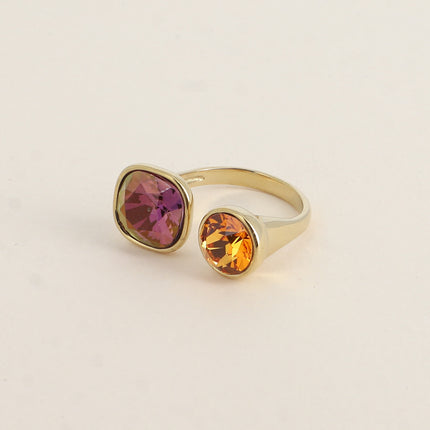 Bague ouverte - ornée de cristaux Swarovski® 10mm et SS39