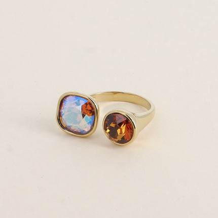 Bague ouverte - ornée de cristaux Swarovski® 10mm et SS39