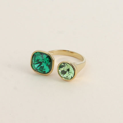 Bague ouverte - ornée de cristaux Swarovski® 10mm et SS39